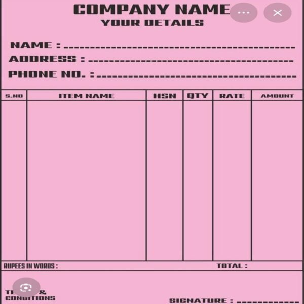Bill Book/ Invoice book - Image 2
