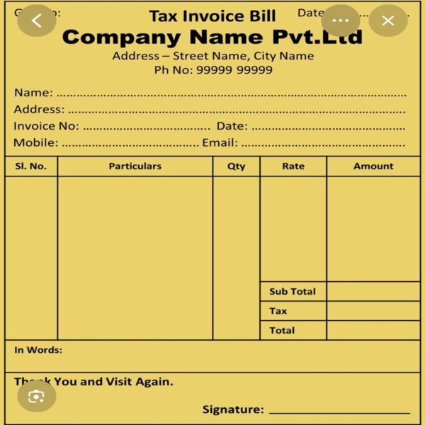 Bill Book/ Invoice book - Image 3